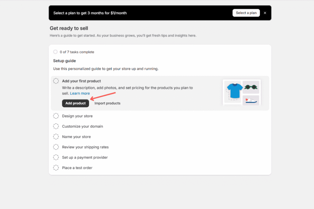 Add a Product of Shopify